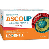 Vitamina C Lipozomala Ascolip, 500 mg aromă cirese, 30 plicuri, Liposhell