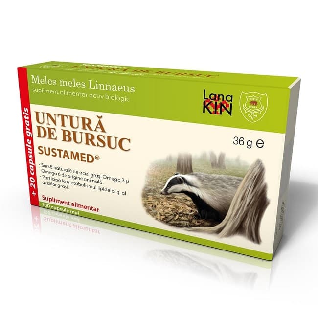 Untura de bursuc Sustamed, 120 capsule