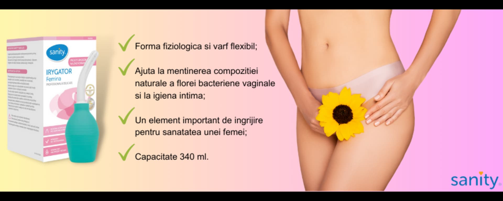 Irigator intim Aida Lux, Sanity Femina